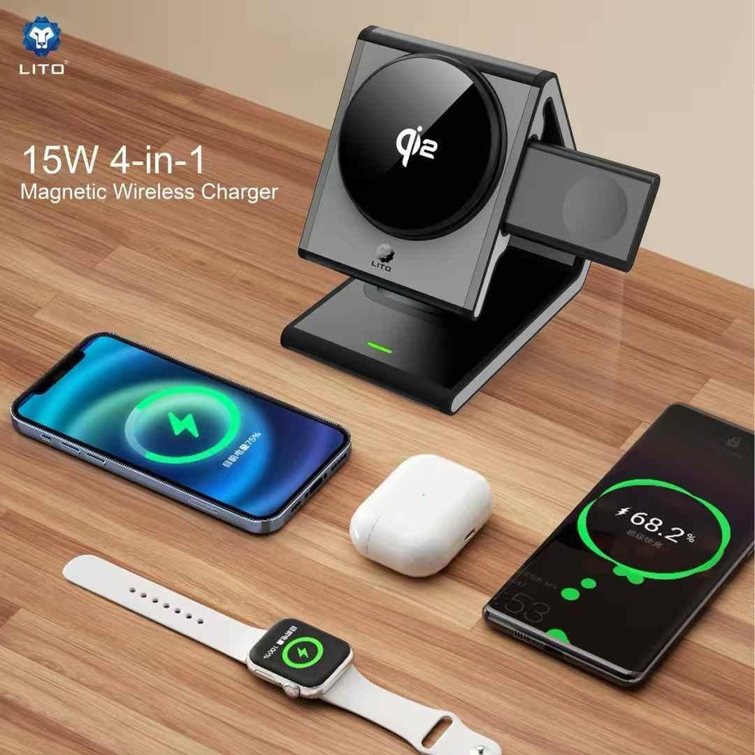 LITO 15W 4-in-1 Magnetic Wireless Charger