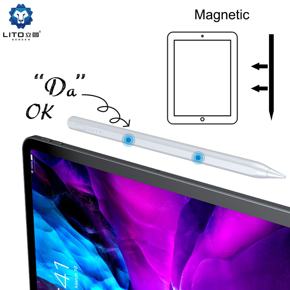 Stylus Pen For iPad With Palm Rejection, Active Pencil Compatible With (2018-2022) Apple iPad ,For Precise Writing/Drawing