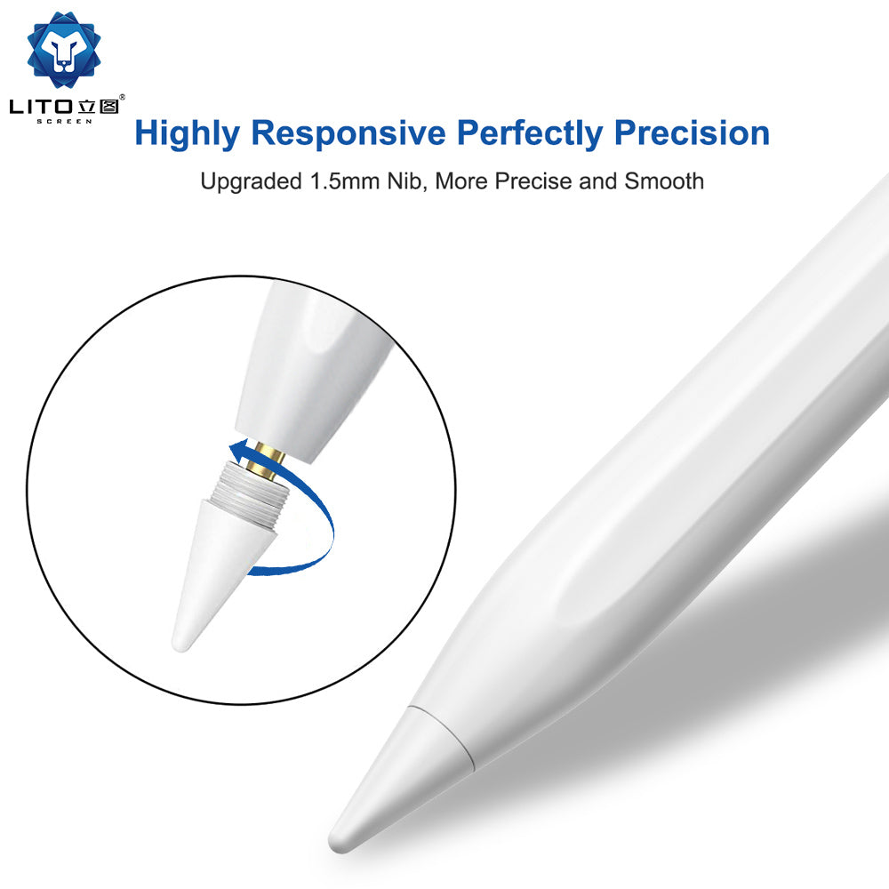 Stylus Pen For iPad With Palm Rejection, Active Pencil Compatible With (2018-2022) Apple iPad ,For Precise Writing/Drawing