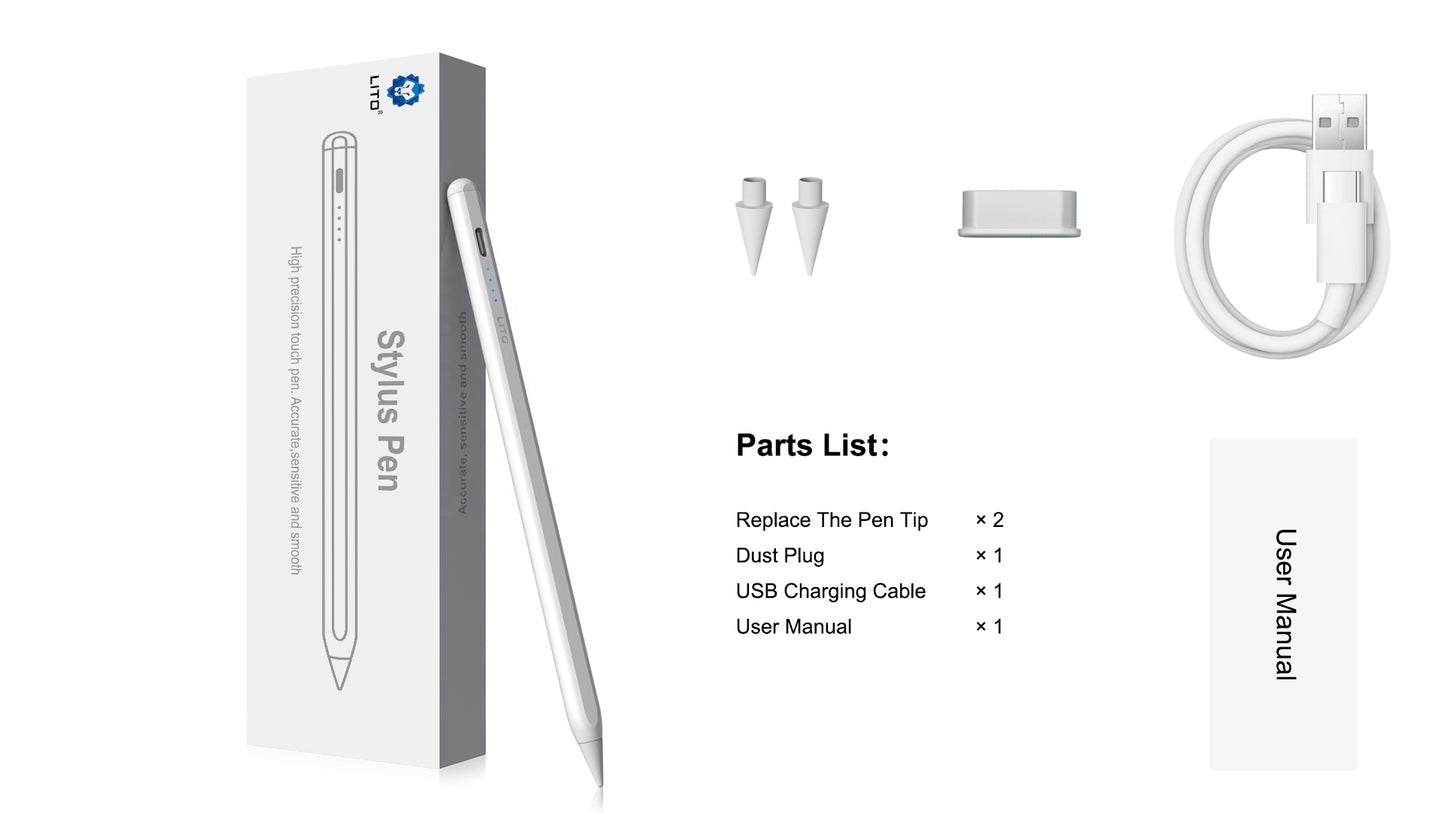 Stylus Pen For iPad With Palm Rejection, Active Pencil Compatible With (2018-2022) Apple iPad ,For Precise Writing/Drawing
