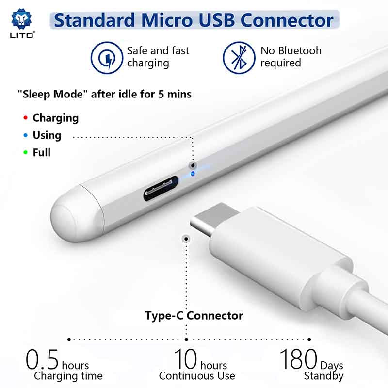 LITO P4 Custom Bluetooth Metal Magnetic Active Stylus Pen for iPad: Precision Meets Portability