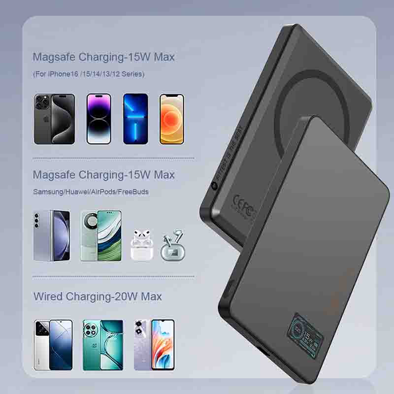 LITO LP07 15W Ultra Thin 3in1 Magnetic Power Bank