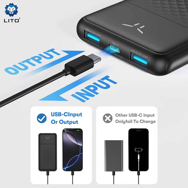 Fast Charging Power Bank – 5V/2.4A Output