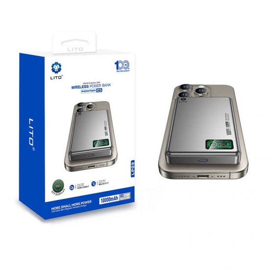 Lito LP09 Thin Mini Portable Smart Charger High Quality MagSafe 3 in 1 Power Bank 5000 10000 MAH