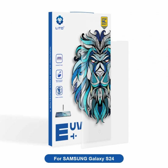 Lito Liquid Glue UV Glass Screen Protector For Samsung S24 Elevate the protection of your Samsung S24 with the cutting-edge technology of LITO UV Glass Screen Protector.