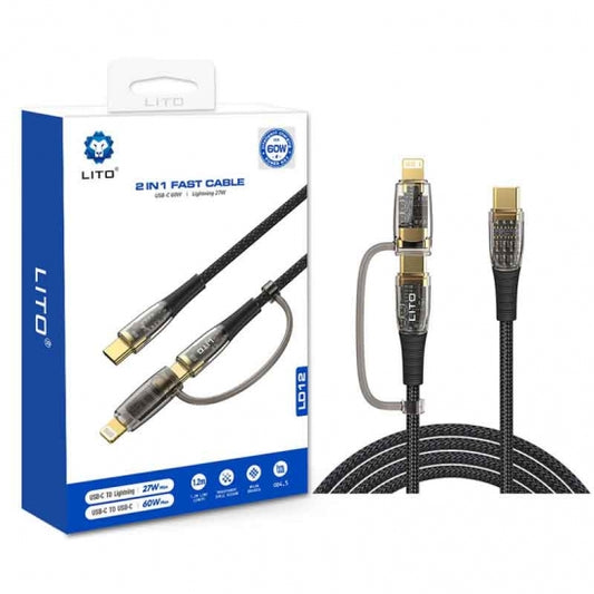LITO LD12 2 in 1 Crystal Fast Charge Cable