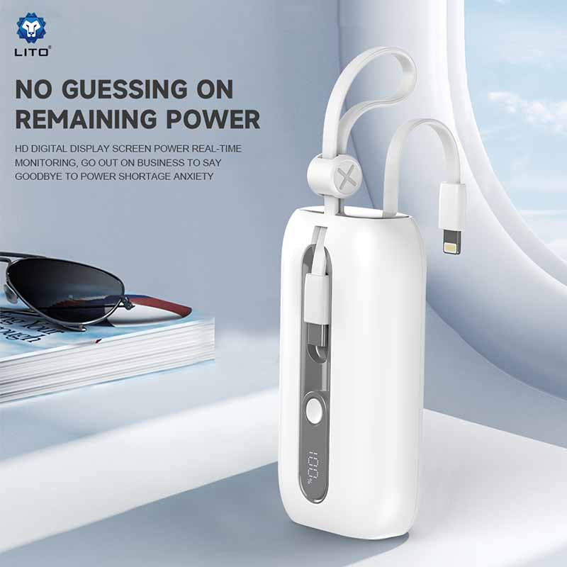 LITO LP06 22.5W 10000mAh Power Bank with Cable – Compact, Versatile, and Powerful