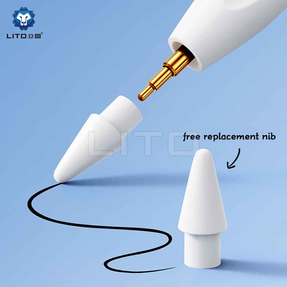LITO Metallic Magnetic Wireless Charging Palm Rejection Active Stylus Pen.