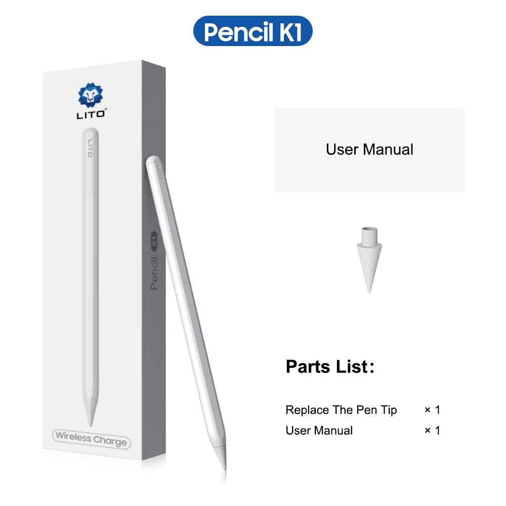 LITO Metallic Magnetic Wireless Charging Palm Rejection Active Stylus Pen.