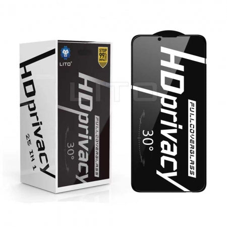 LITO HD Plus Privacy Full Glue Tempered Glass Screen Protector iPhone 15 series